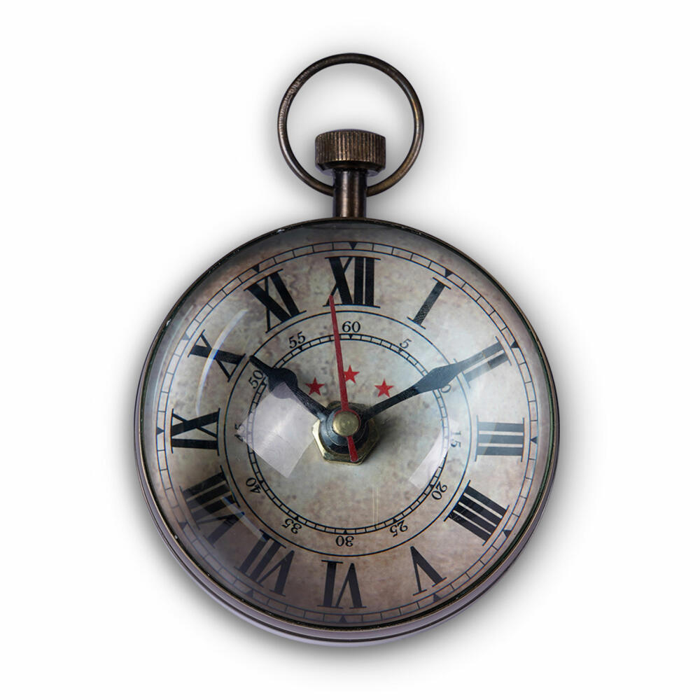 Authentic Models Pocket Watch Eye of Time Brass, Clock, Decorative Object, Brass / Glass, SC063B