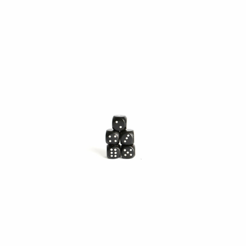 Authentic Models Würfelbox Black Dice Box, mit 5 Würfeln, Würfel, Spielwürfel, Holz / Messing, GR031B