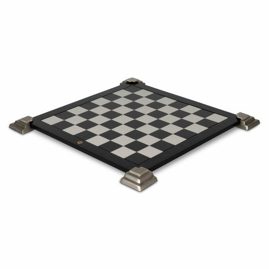 Authentic Models Spielbrett 2-Sided Game Board Black, wendbares Spielfeld, Dame, Schach, Holz, GR036