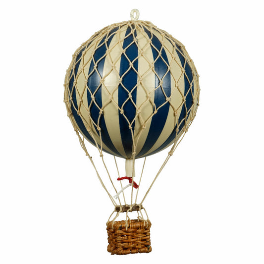 Authentic Models Hanging Decoration Floating in the Skies Navy Blue Ivory, Balloon, Rattan / Paper / Plastic, AP160N