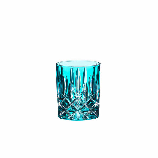 Riedel Laudon Becher, Whiskybecher, Tumbler, Trinkbecher, Glas, Trinkglas, Kristallglas, Türkis, H 10 cm, 1515/02S3T