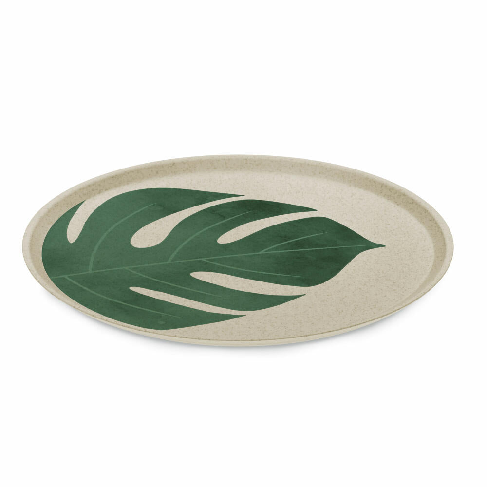 Koziol Teller-Set Connect Plate Monstera Leaf 4-tlg., Speiseteller, Kunststoff, Nature Desert Sand, 25.5 cm, 1455700