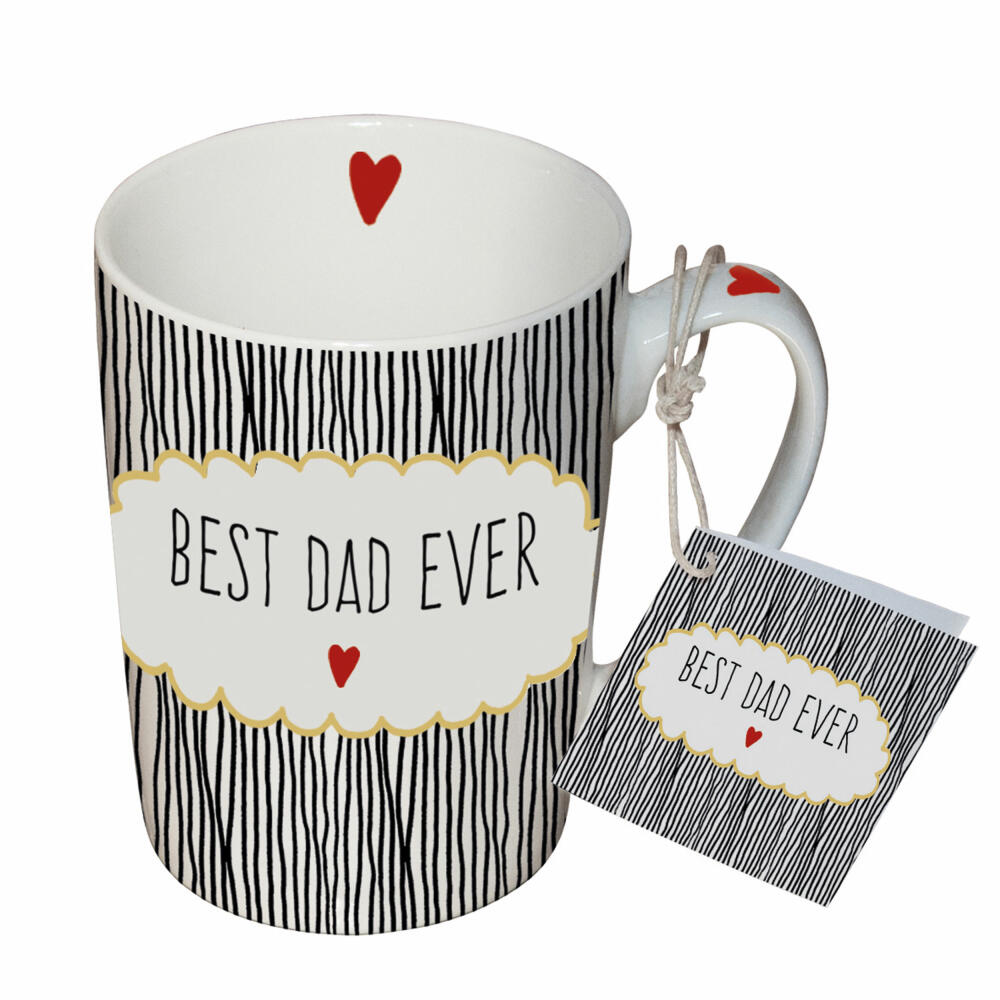 PPD Mug Best Dad, Handle Mug, Coffee Cup, Mug, Cup, New Bone China, Black / White, 250 ml, 551278