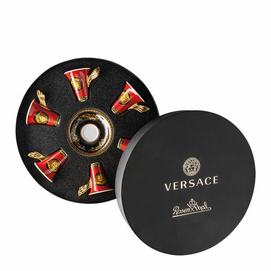 Rosenthal Versace Espresso/Mocha Cups Set of 6 Medusa, Porcelain, 90 ml, 19300-409605-29254