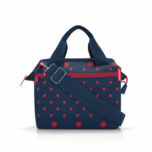 reisenthel allrounder cross, shoulder bag, bag, handbag, polyester fabric, Mixed Dots Red, 4 L, MQ3075