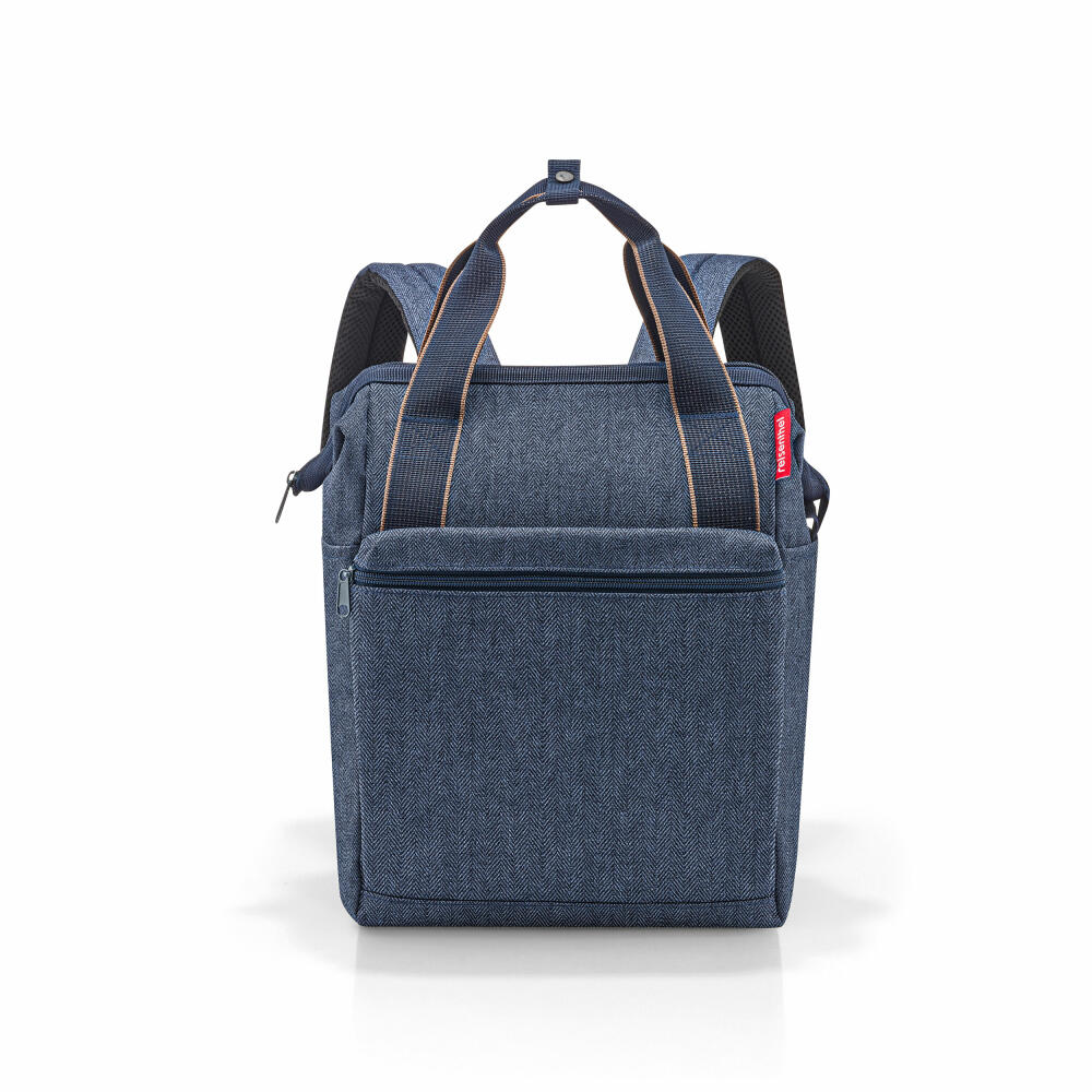 reisenthel allrounder R, Reisetasche, Rucksack, Herringbone Dark Blue, 12 L, JR4113