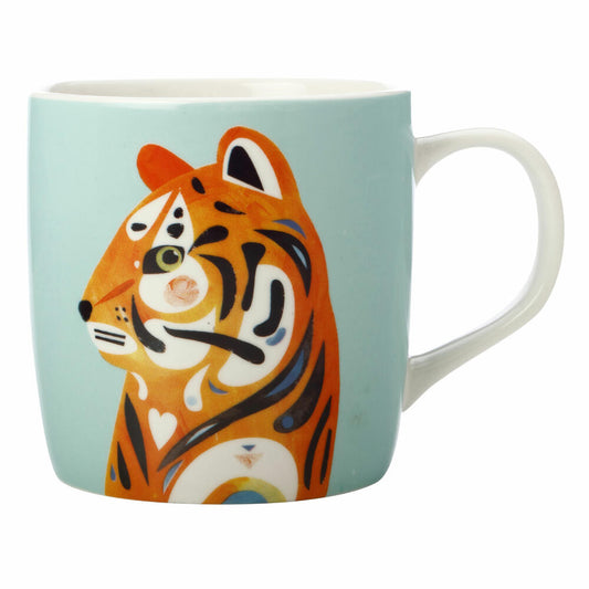 Maxwell &amp; Williams Pete Cromer Tiger Mug, Cup, Coffee Mug, Porcelain, Colorful, 370 ml, DX0917