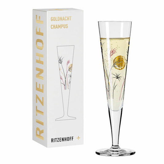 Ritzenhoff Champagnerglas Goldnacht Champagner 013, Rachel Hoshino, Kristallglas, 205 ml, 1071013