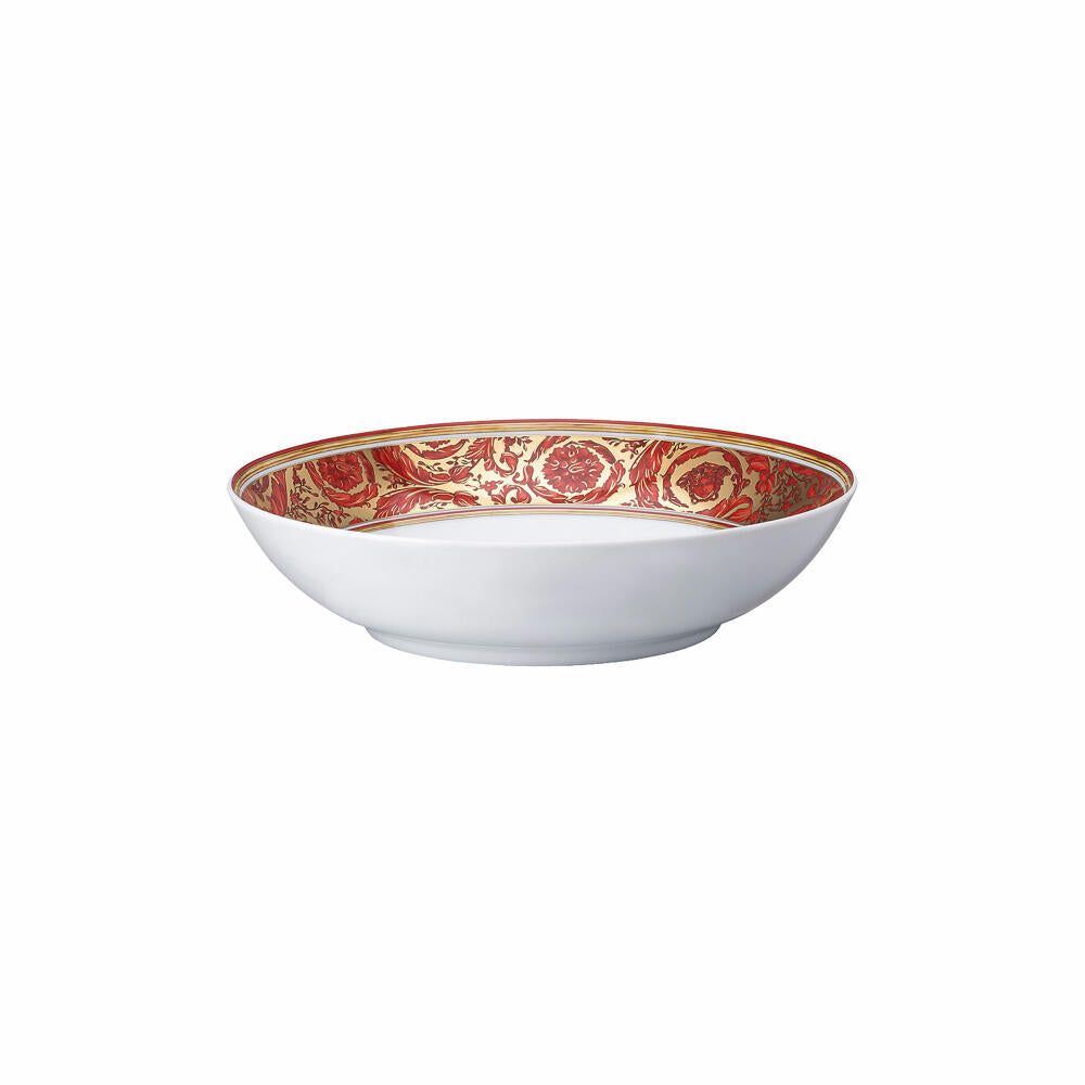 Rosenthal Versace Soup Plate Medusa Garland Red, Porcelain, 22 cm, 19335-409958-10322
