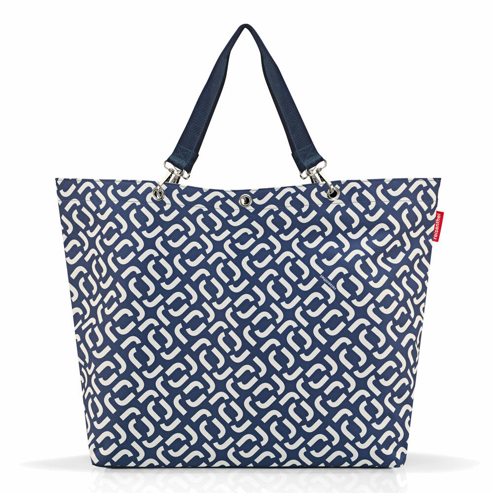 reisenthel shopper XL, shopping bag, tote bag, beach bag, bag, polyester fabric, Signature Navy, 35 L, ZU4073