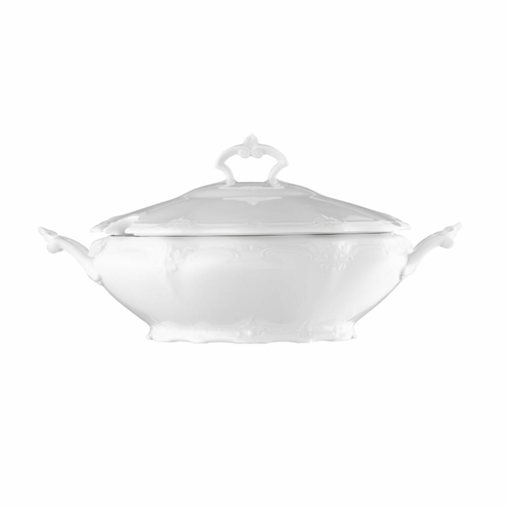 Hutschenreuther Baronesse Schüssel mit Deckel, Estelle Weiß, Porzellan, 1.5 L, 11320