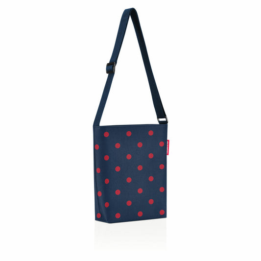 reisenthel shoulderbag S, shoulder bag, tote bag, shoulder bag, bag, polyester fabric, Mixed Dots Red, 4.7 L, HY3075