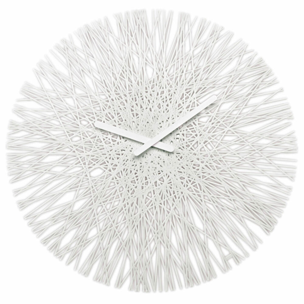 Koziol Silk Wanduhr, Uhr, Quarzuhrwerk, Dekoration, Solid Weiß, 2328525