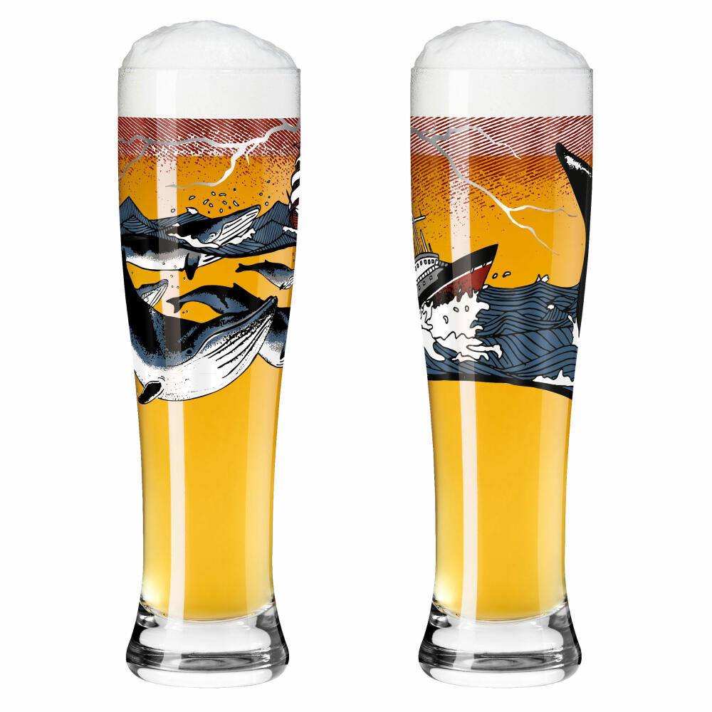 Ritzenhoff wheat beer glass set of 2, Custom Time 006, Dario Fisher, glass, 646 ml, 3481006