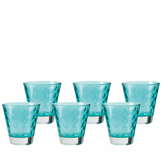 Leonardo Optic Whiskeybecher 6er Set, Whiskey, Whisky Glas, Tumbler, Glas, Laguna, 140 ml, 17995