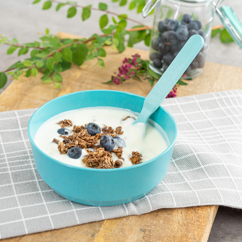 reer Growing Besteck, 4-tlg., Kinderbesteck, Löffel, Gabel, Kinder, Blau / Grau, 22063