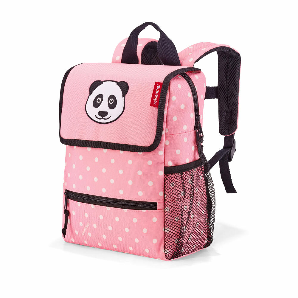 reisenthel backpack kids, backpack, school bag, kindergarten backpack, polyester fabric, Panda Dots Pink, 5 L, IE3072