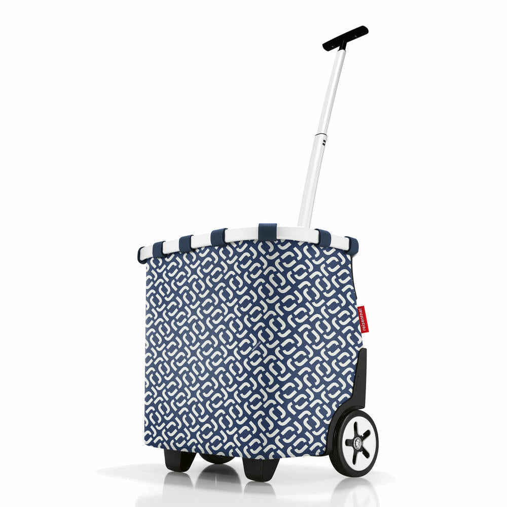 reisenthel carrycruiser, Einkaufsroller, Einkaufswagen, Trolley, Einkaufstrolley, Polyestergewebe, Frame Signature Navy, 40 L, OE4073