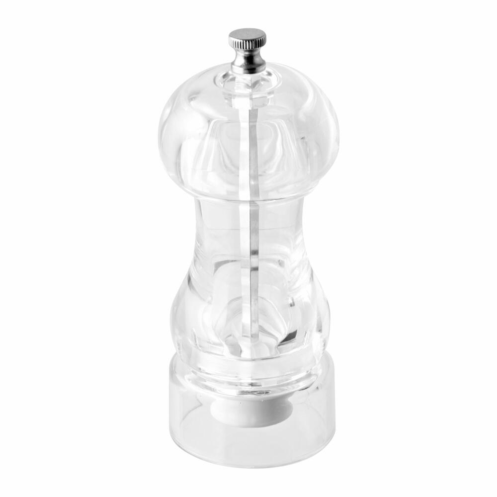 Fackelmann Pouring &amp; Dispensing Acrylic Mill, Salt Mill, Pepper Mill, Spice Mill, 14.5 cm, 47220