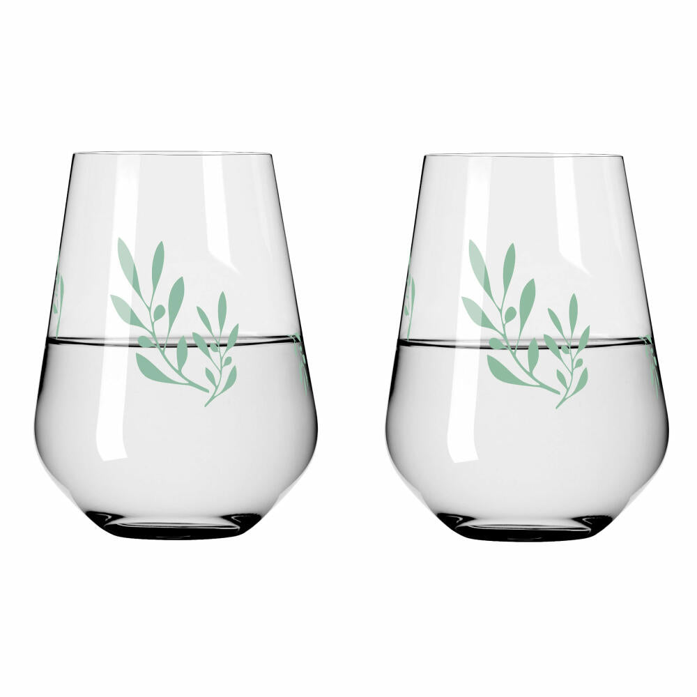 Ritzenhoff water glass set of 2 Organix 001, Romi Bohnenberg, crystal glass, 540 ml, 3923001