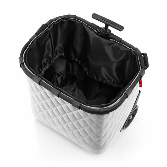 reisenthel carrycruiser, Einkaufstrolley, Einkaufskorb mit Rollen, Frame Rhombus Light Grey, 40 L, OE7062