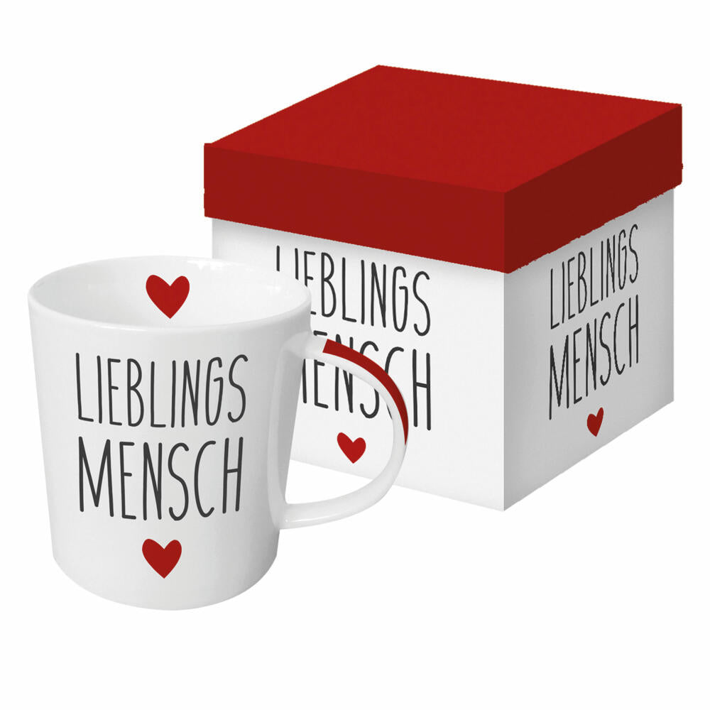 PPD Trend Mug Lieblingsmensch, in Geschenkbox, Tasse, Teetasse, Kaffee Becher, 350 ml, 603205