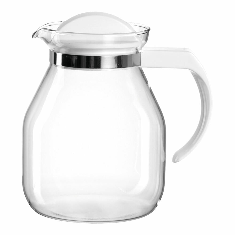 montana: :content Teekanne, Glaskanne, Teebereiter, Kaffeekanne, Tee Kanne, Glas, Weiß, 1.25 L, 057865