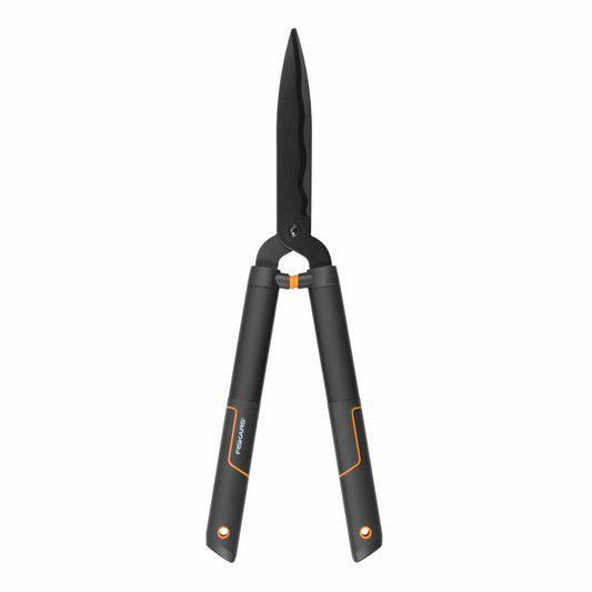 Fiskars SingleStep Heckenschere HS22, Hecken Schere, Gartenschere, Gartenzubehör, Stahl, Schwarz Matt, 60 cm, 1001433