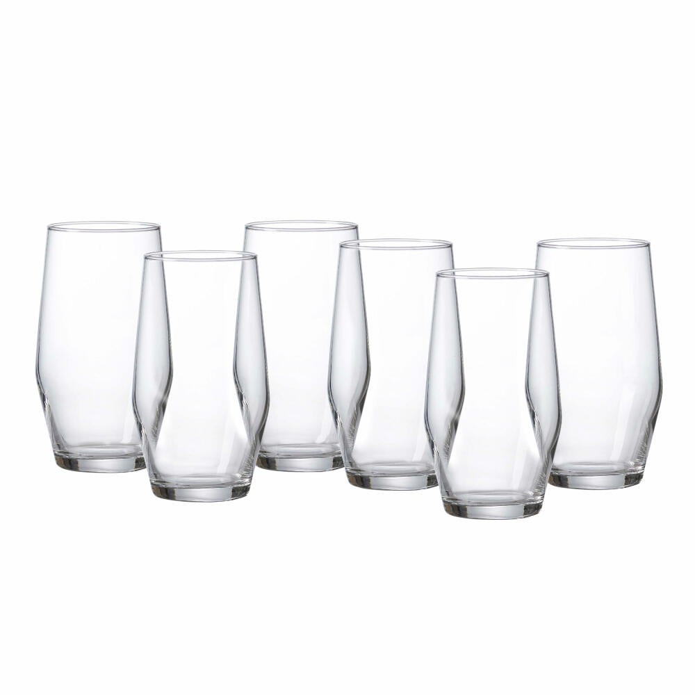 Ritzenhoff & Breker Longdrinkglas Salsa 6er Set, Becher, Glas, Klar, 370 ml, 811292