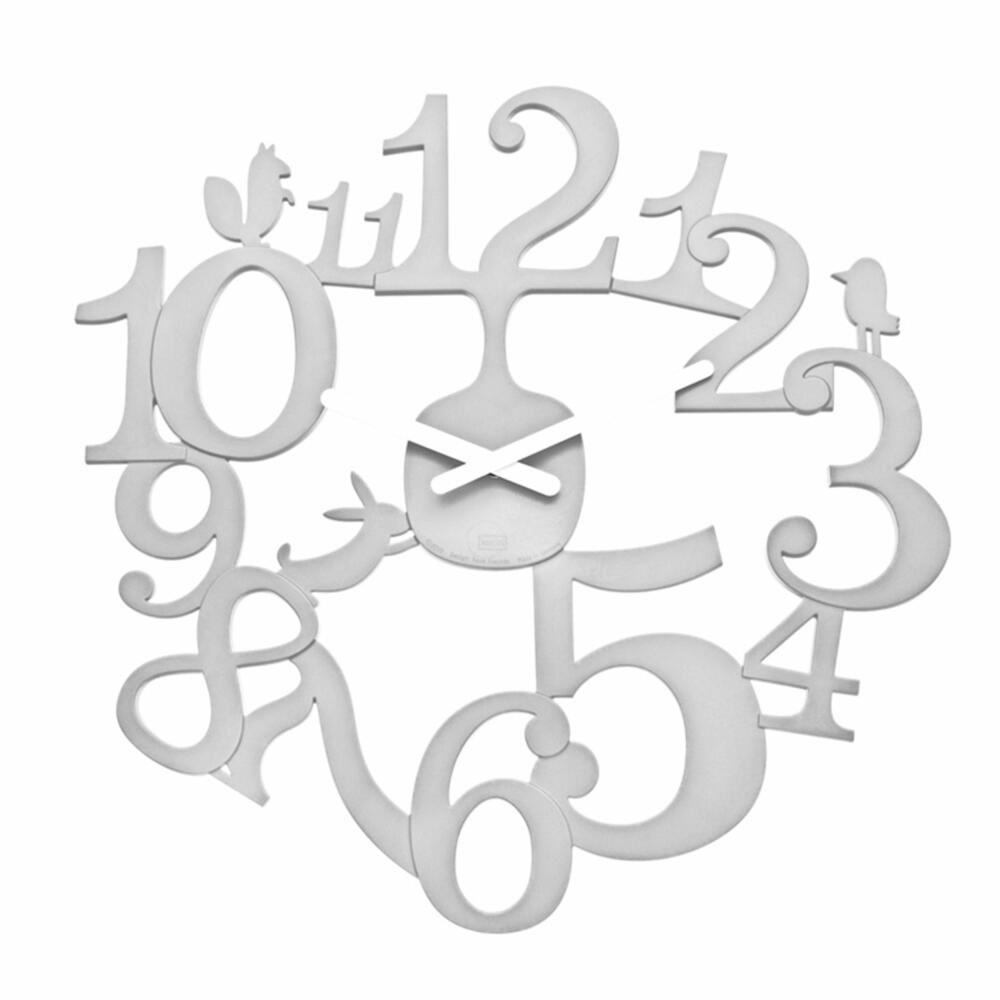 Koziol [pi:p] Wanduhr, Uhr, Quarzuhrwerk, Dekoration, Solid Weiß, 2327525