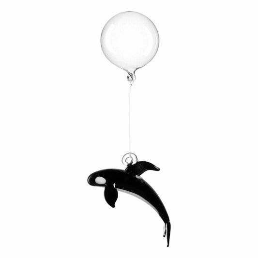 Leonardo Orca Mare, glass decoration, maritime, decoration, aquarium, underwater world, glass, black, 8 cm, 059062