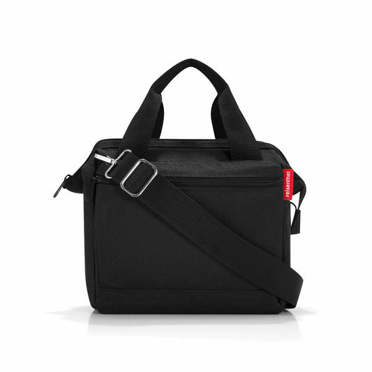 reisenthel Allrounder Cross, shoulder bag, shopping companion, bag, handbag, polyester fabric, black, 4 L, MQ7003