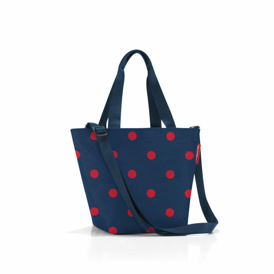 reisenthel shopper XS, Tasche, Handtasche, Einkaufstasche, Polyestergewebe, Mixed Dots Red, 4 L, ZR3075