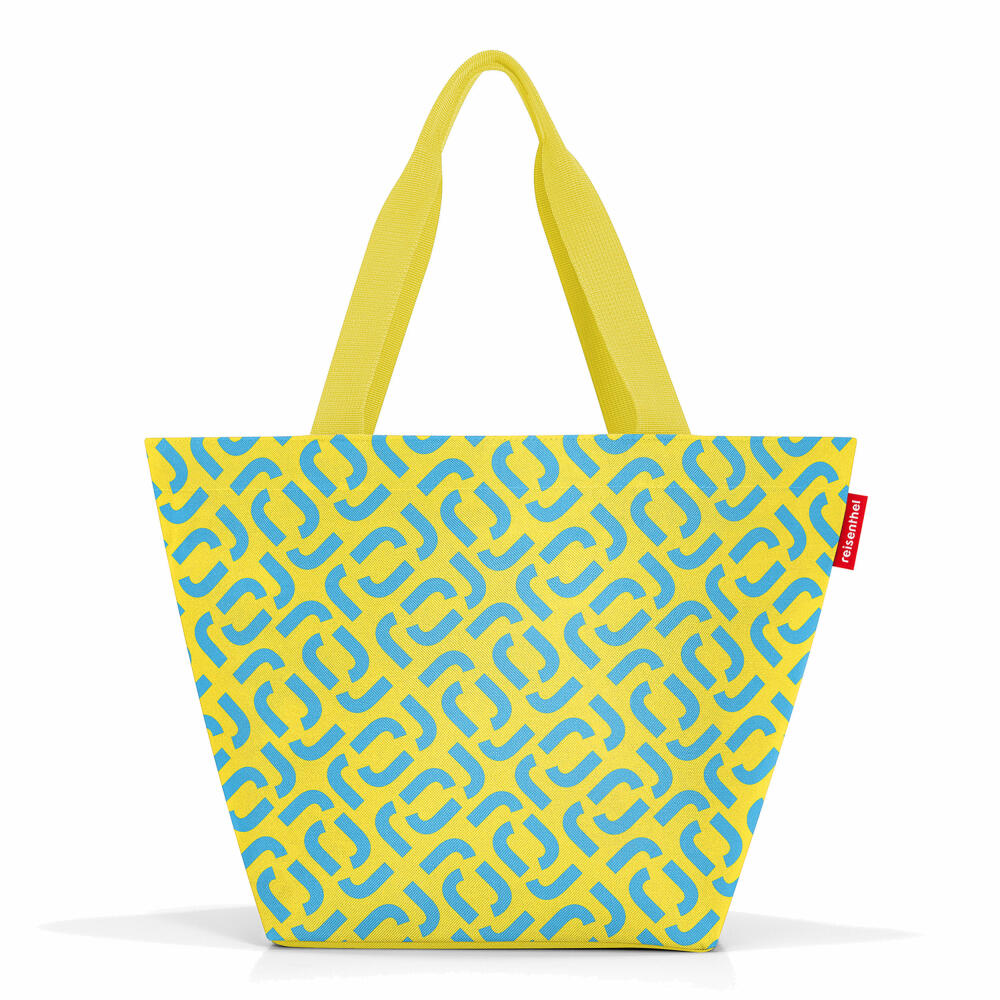 reisenthel shopper M, Tasche, Einkaufstasche, Tragetasche, Polyestergewebe, Signature Lemon, 15 L, ZS2030