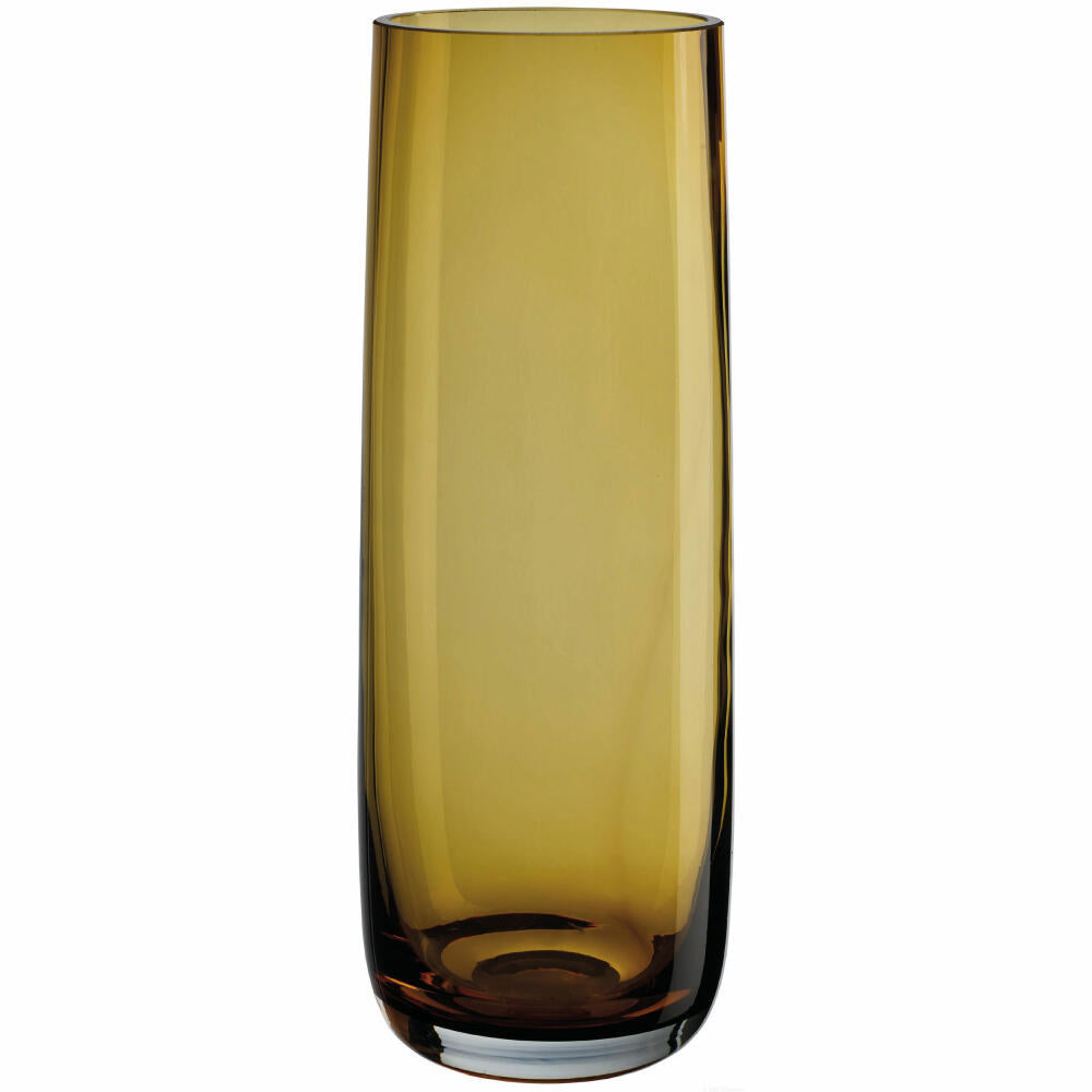 ASA Selection ajana Vase / Windlicht amber, Blumenvase, Dekovase, Glas, Gelb, H 29 cm, 88014009