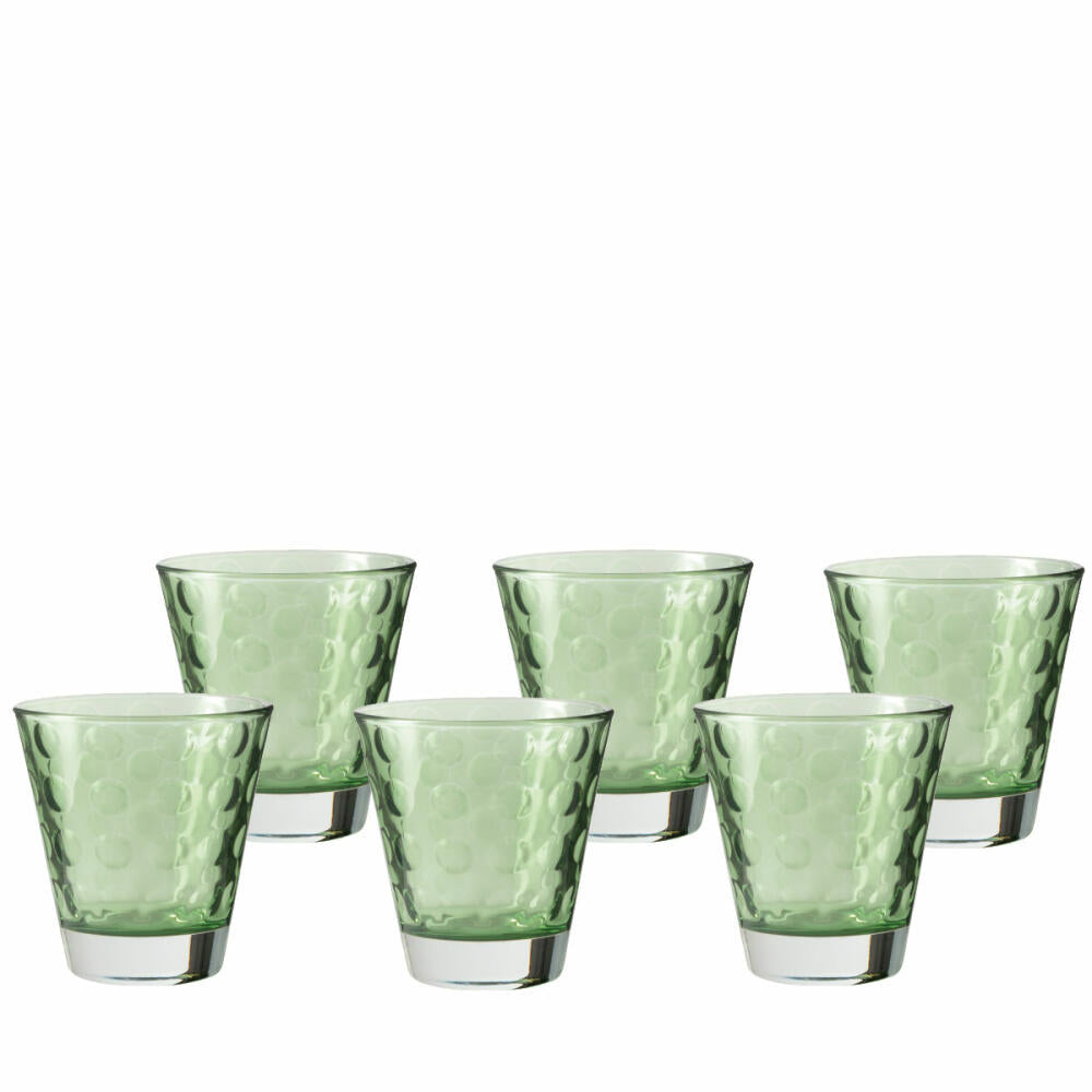 Leonardo Optic whiskey tumblers set of 6, whiskey, whiskey glass, tumbler, glass, verde, 140 ml, 17994