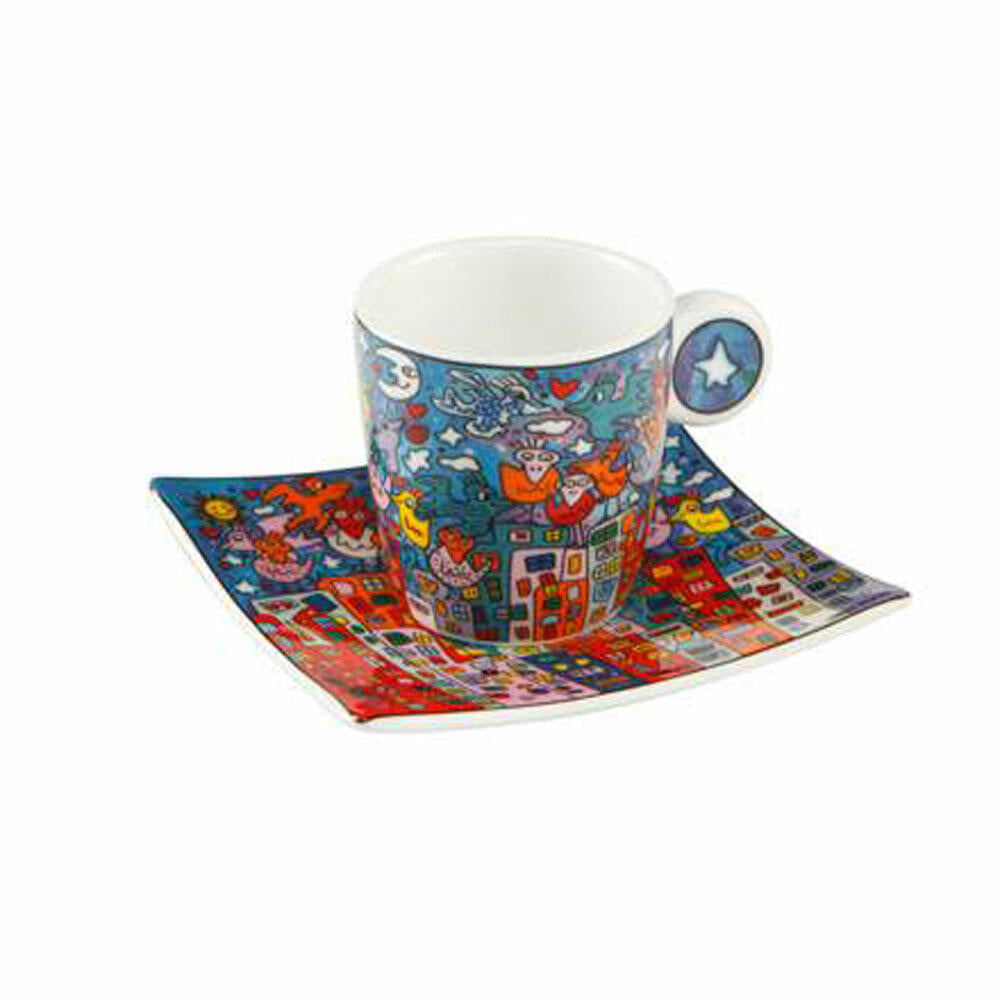 Goebel City Birds - Espresso Cup Pop Art James Rizzi Colorful Fine Bone China 26102421