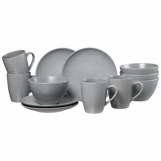 Ritzenhoff &amp; Breker breakfast service Kitwe, 12-piece, service, tableware set, stoneware, grey, 271645