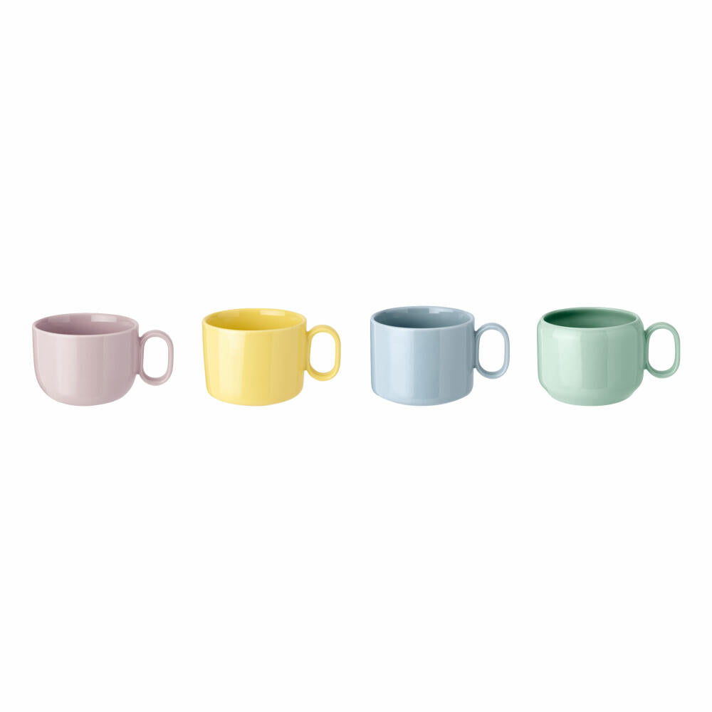 Rig-Tig MIX-N-MATCH colorful cup set, 4 pieces, coffee cup, mug, stoneware, blue, yellow, pink, green, Z00141