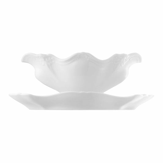 Hutschenreuther Baronesse Sauciere, Soßenkanne, Estelle Weiß, Porzellan, 350 ml, 11620