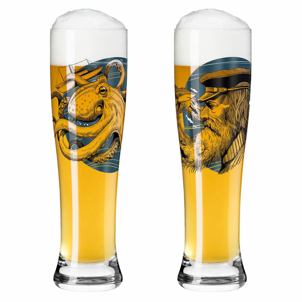 Ritzenhoff wheat beer glass set of 2, Custom Time 005, Philip Harris, glass, 646 ml, 3481005