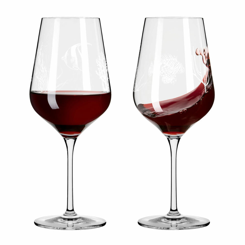 Ritzenhoff red wine glass set of 2 Oceanside 001, Romi Bohnenberg, crystal glass, 570 ml, 3811001