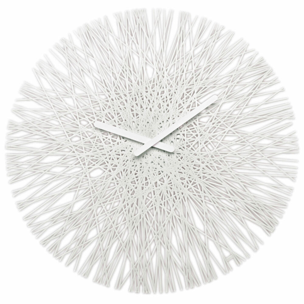 Koziol Silk Wanduhr, Uhr, Quarzuhrwerk, Dekoration, Solid Weiß, 2328525