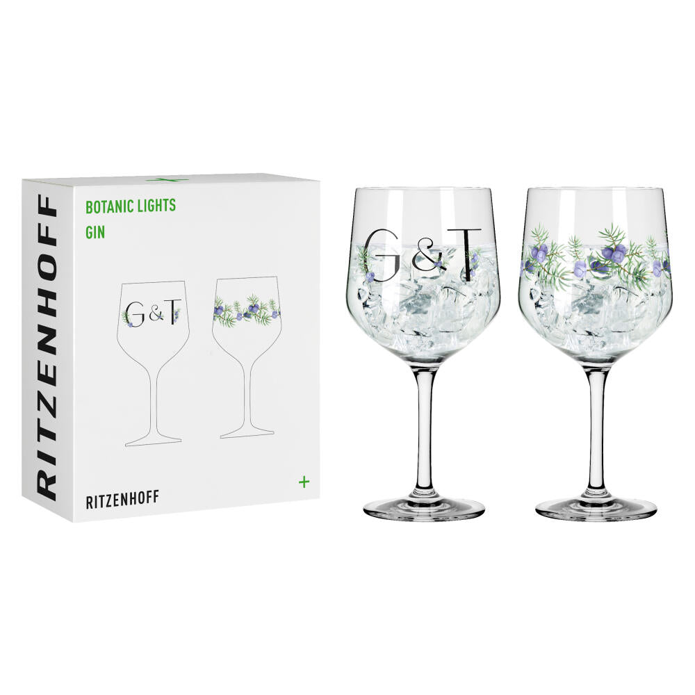 Ritzenhoff Ginglas Set of 2 Botanic Lights 005, 006, Ritzenhoff Design Team, crystal glass, 720 ml, 3881001