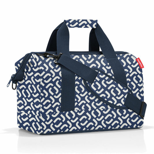 reisenthel allrounder M, Reisetasche, Sporttasche, Schultertasche, Doktortasche, Tasche, Polyestergewebe, Signature Navy, 18 L, MS4073