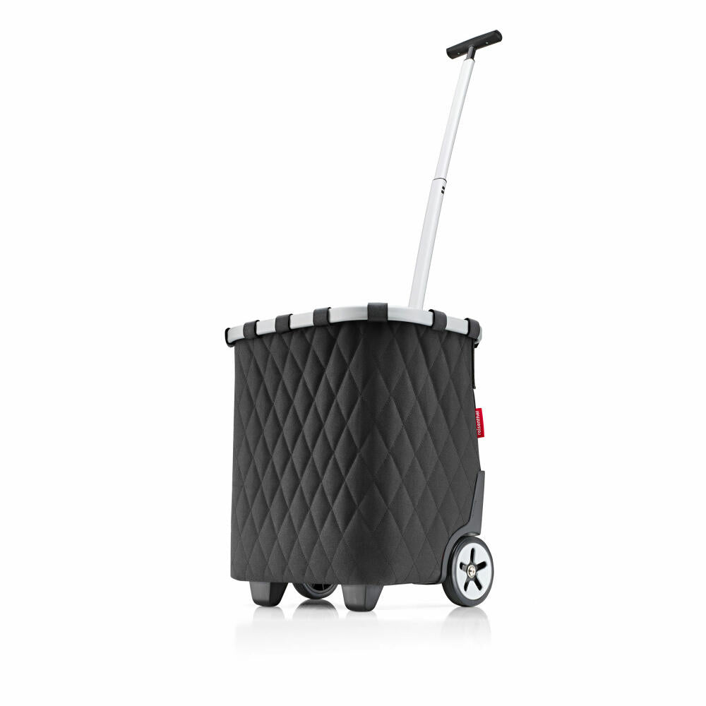 reisenthel carrycruiser, shopping trolley, shopping cart, trolley, shopping trolley, polyester fabric, Rhombus Black, 40 L, OE7059