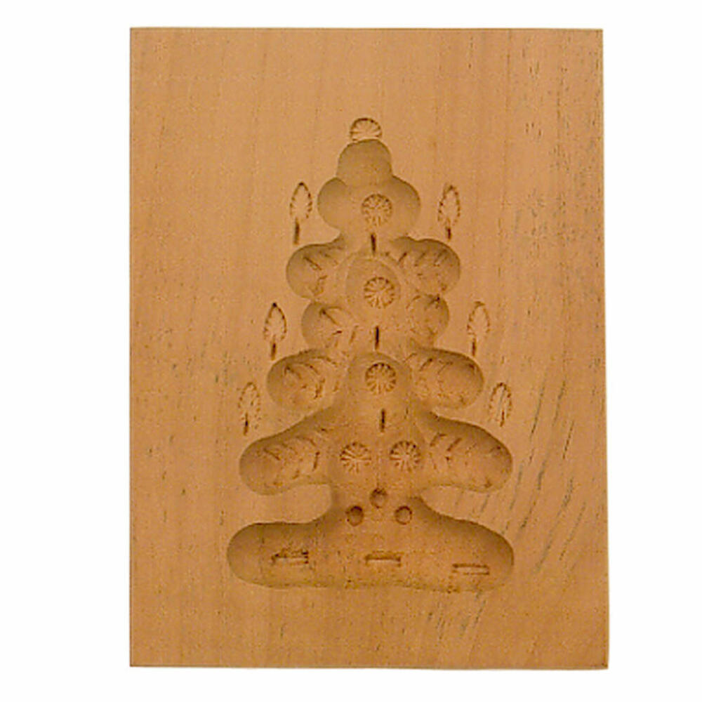 Städter Springerle-Model Tannenbaum, Holz-Prägeform, Plätzchenform, Spekulatiusform, Holz, 5.5 x 8 cm, 841130