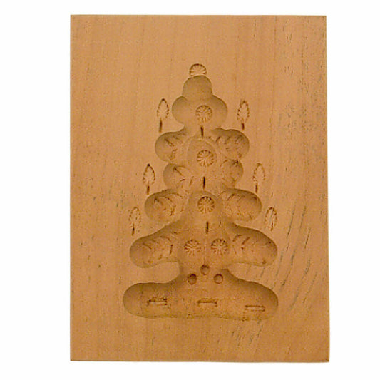 Städter Springerle-Model Christmas tree, wooden embossing form, cookie form, speculatius form, wood, 5.5 x 8 cm, 841130