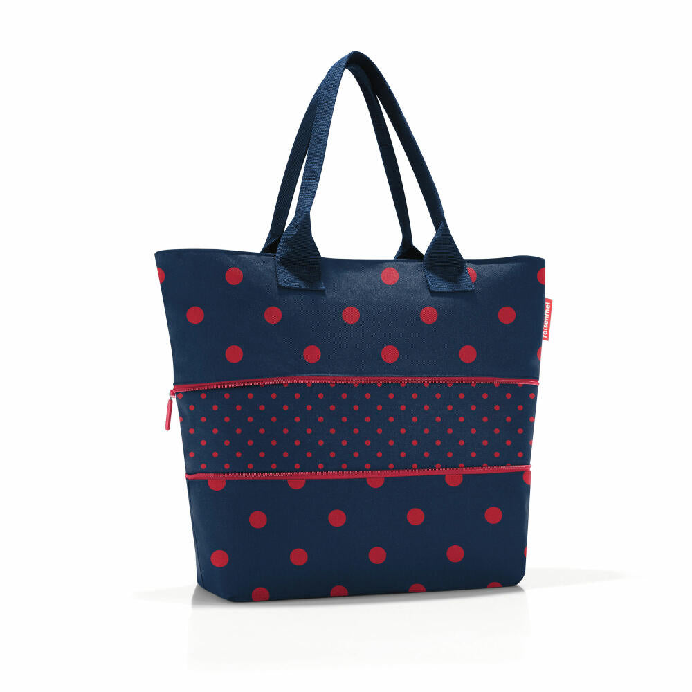 reisenthel shopper e1, Einkaufstasche, Tragetasche, Tasche, Polyestergewebe, Mixed Dots Red, 12 L, RJ3075