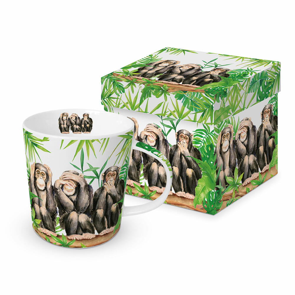 PPD Trend Mug Three Apes, in Geschenkbox, Tasse, Teetasse, Kaffee Becher, 350 ml, 603965